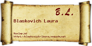 Blaskovich Laura névjegykártya